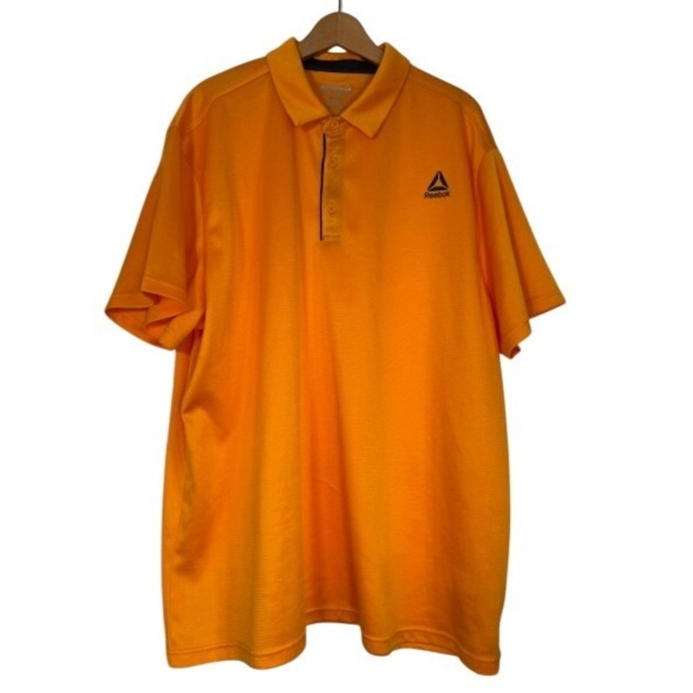 Reebok Mens 3XL Orange Short Sleeve Performance Polo Shirt